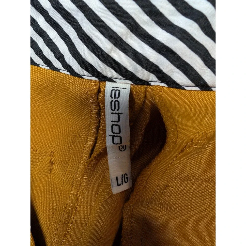 LeShop Yellow Mustard Knee Length Tailored Shorts Women's Size Large